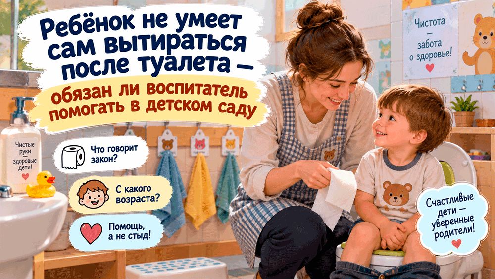 Когда дети не справляются с туалетными навыками: помощь воспитателя в детском саду