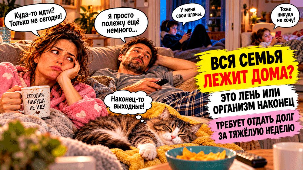 Почему на выходных семья предпочитает оставаться дома: исследуем усталость и необходимость отдыха