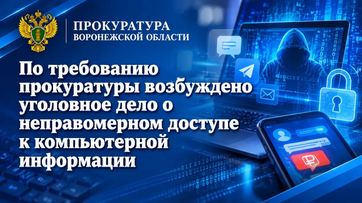 По требованию прокуратуры в Кантемировском районе возбуждено уголовное дело о неправомерном доступе к компьютерной информации