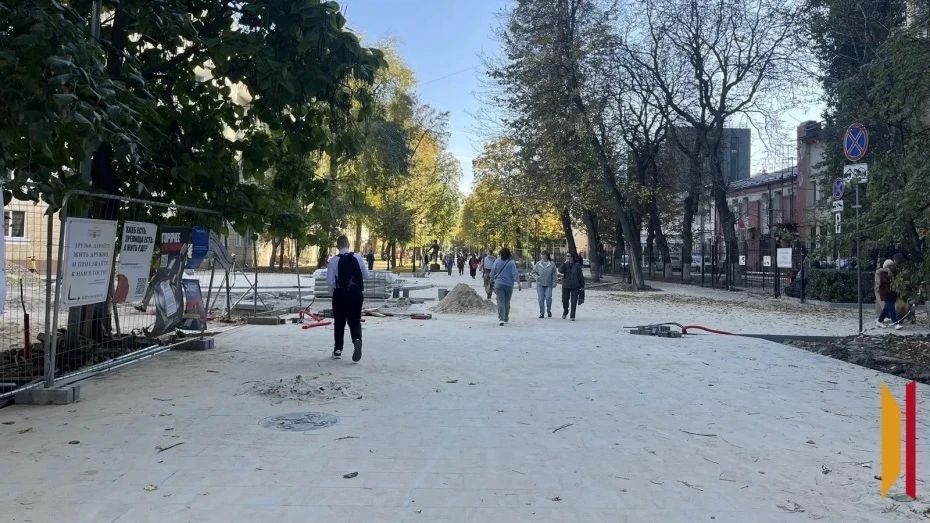 Работы по благоустройству третьего участка улицы Карла Маркса завершат к концу ноября