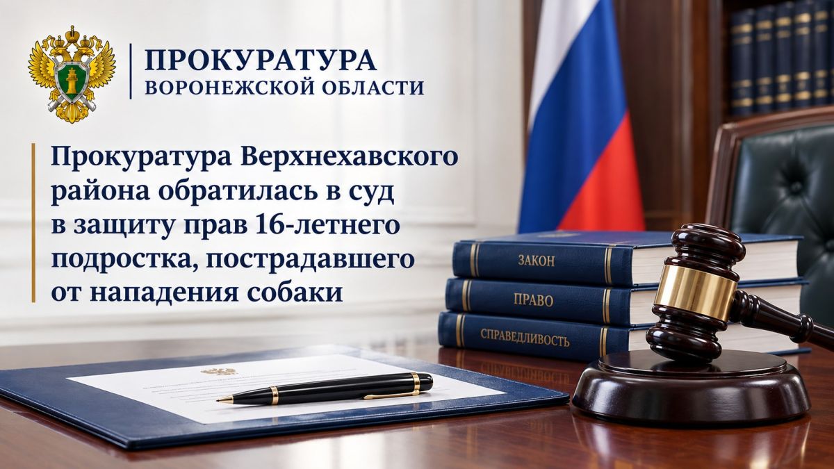 Прокуратура Верхнехавского района обратилась в суд в защиту прав 16-летнего подростка, пострадавшего от нападения собаки