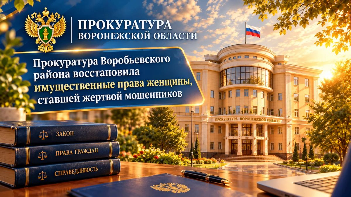Прокуратура Воробьевского района восстановила имущественные права женщины, ставшей жертвой мошенников