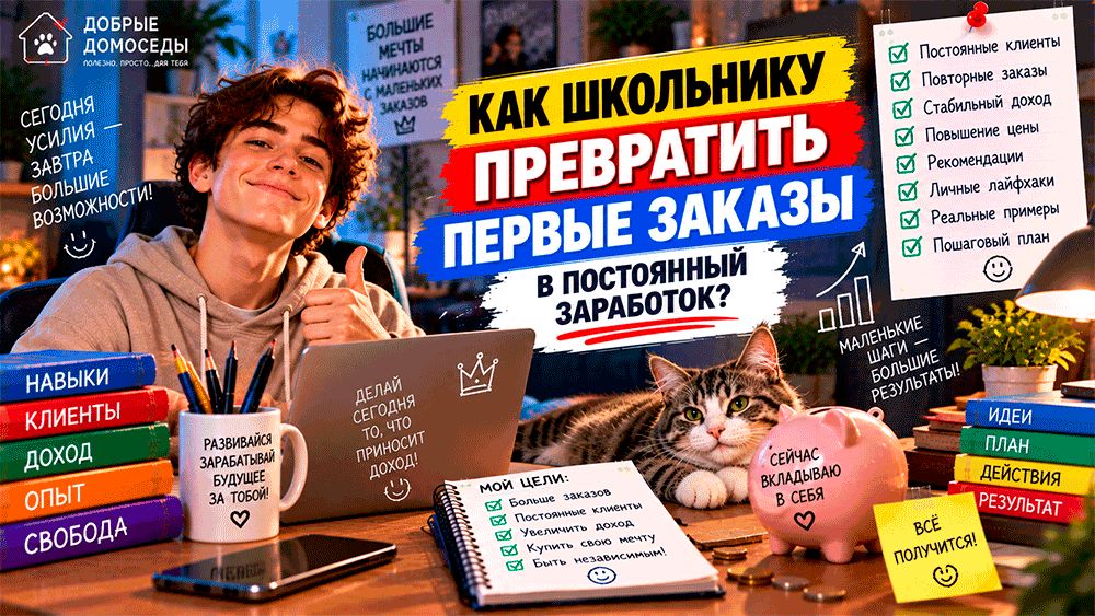 От первых заказов к стабильному доходу: как школьнику удержать клиентов и расти в заработке